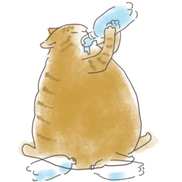 水よく飲む_猫