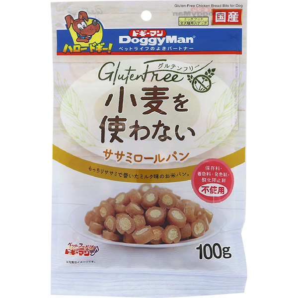 小麦を使わない ササミロールパン 100g