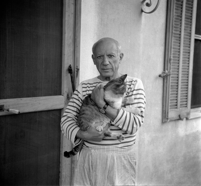 picasso-with-his-cat