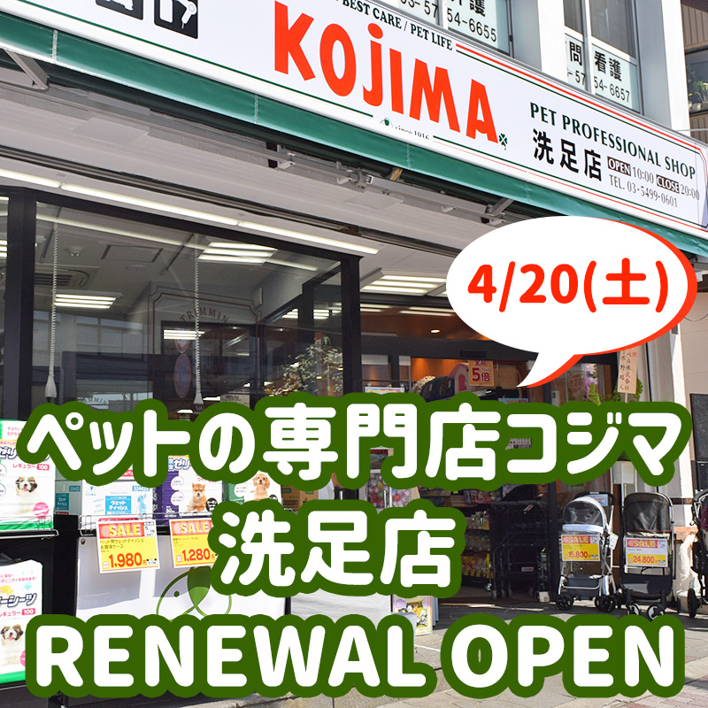 【最速レポート】ペットの専門店コジマ洗足店4/20(土)待望のリニューアルオープン！お店の様子を写真付きでご紹介