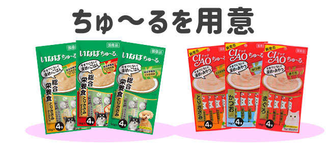 ちゅ～るを用意