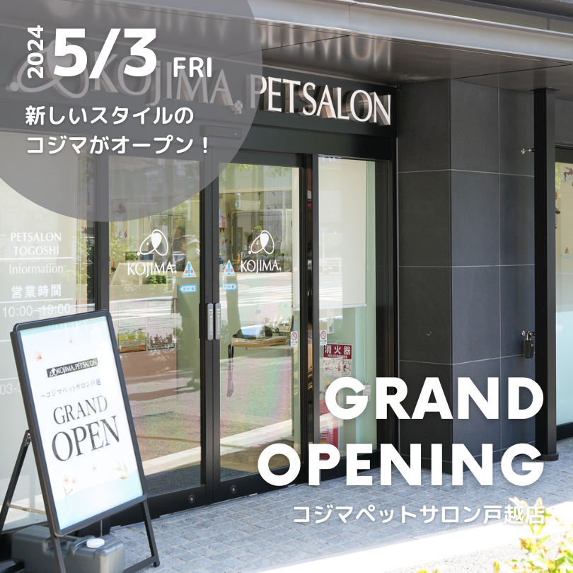 「コジマペットサロン戸越店」5月3日(金)オープン！新しいスタイルのコジマに注目